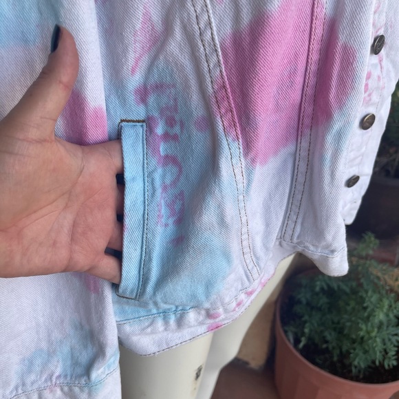 Street Blues Tie Dye Button Down Jacket (3X) - Picture 5 of 12